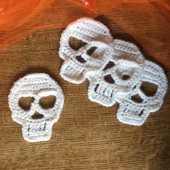 Hand Crafted Other - Crochet skeleton coasters